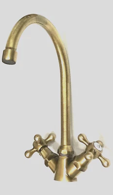 Spültischarmatur Küchenarmatur Wasserhahn Retro Nostalgie bronze - Bild 1 von 4