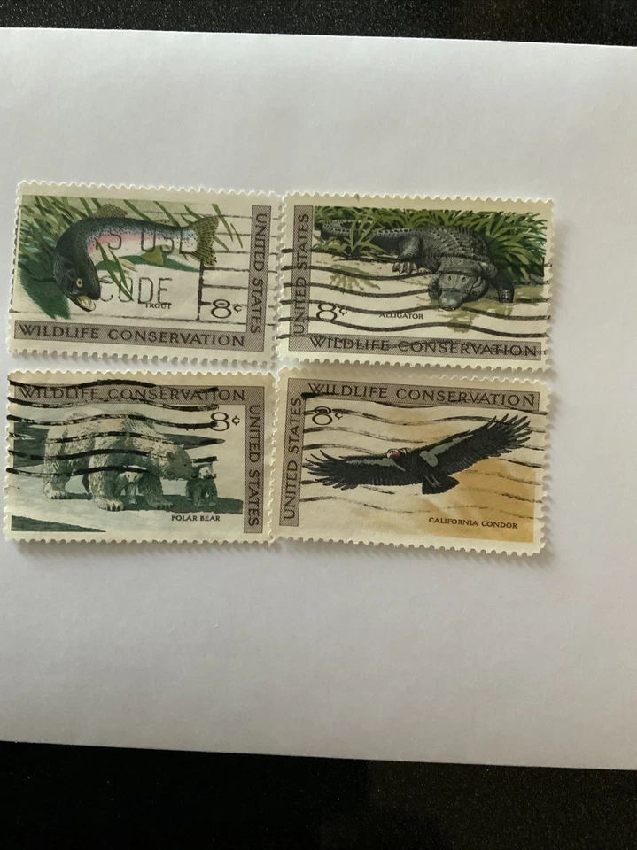 USA Stamps - 1970 Wildlife Conservation, 4 Stamps, Used - Image 1 of 1