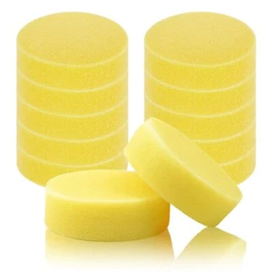 12PCS Round Painting Sponge 2.7 Inch Yellow Pottery Face Painting Crafts Art - Picture 1 of 6