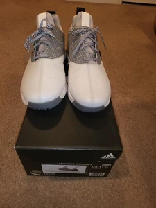 Adidas Adicross Bounce 2 Mens Size 11.5 White Leather Spikeless Golf Shoes - Picture 1 of 8