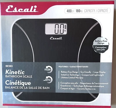 Escali Kinetic Bathroom Scale- Battery Free-Large Display-Eco Friendly- NIB - Image 1 of 4