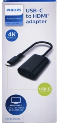 USB-C To 4K 30Hz HDMI 2.0 Connector Adapter Full HD 1080p By Philips Audio Video - Image 1 of 4