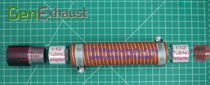 Montaje de puerto de escape grande GenExhaust 1-1/2" exst (4 pies) y adaptador adicional - Imagen 1 de 9