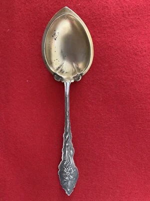 Cuchara para servir de plata esterlina con patrón de narciso Unger Brothers  Foto 1 de 4