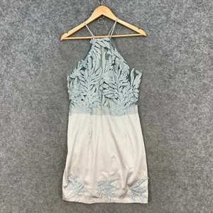 Shareen Womens Dress Size 12 Sequin Mesh Bodycon Sleeveless Zip 29934 - Picture 1 of 12