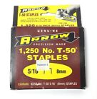 Vintage Arrow T-50 Staples 5/16? 8Mm (1250 Count) New