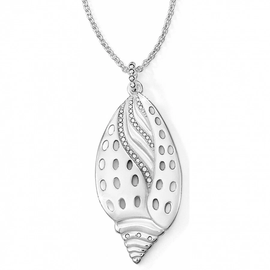 Brighton Seascape Shell Crystal Convertible Long Pendant Necklace