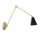 Articulated Sconce Mid-Century Modern Stilnovo Style Solid Brass Wall Lamp