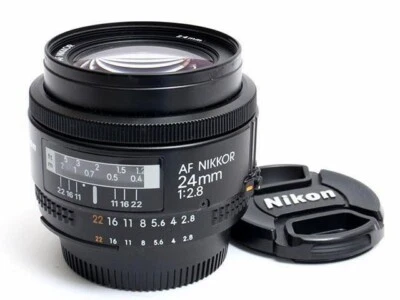 Nikon AF Nikkor 24mm F2.8 Wide Angle Prime Lens Full Frame Excellent from Japan - Image 1 of 3