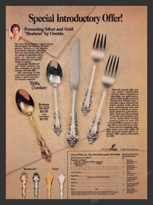 Betty Crocker & Oneida "Brahms" Flatware 1980s Print Advertisement Ad 1981 - Picture 1 of 1