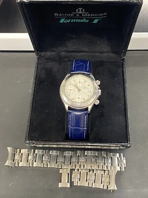 Reloj pulsera automático Baume & Mercier Malibu MV045208 cronógrafo esfera blanca Foto 1 de 4