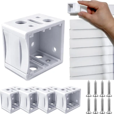 Mini Blind Brackets, 1 Inch Window Blind Brackets for Headrail Holder, Mini Blin - Image 1 of 4