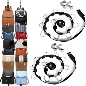 Bagorganizerholder Purse Hanger 20 Hooks For Closet And Door 2pcs rack For Hand - Picture 1 of 9