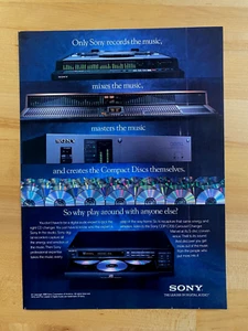 1991 Vintage Print Ad Sony CDP-C705 8"x10-1/2" - Picture 1 of 1