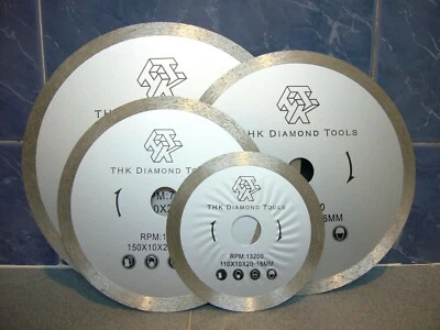 THK DIAMOND TOOLS 125mm 5" THK Diamond segment sintered continuous rim TILE SAW BLADE wheel disc