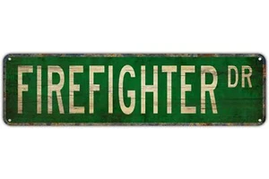 DR Metal Aluminum Firefighter Twin Signs Vintage Retro Tin Signs 4x16Inch for... - Picture 1 of 6