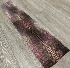 Multicolor Python Suede Nubuck Genuine Leather Remnant real hide snake skin 307 - Picture 1 of 5