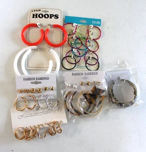 Menge 6er Pack Reifen verschiedene gemischte Vielfalt Ohrringe (E105) - Bild 1 von 4