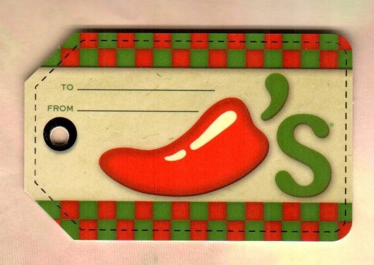 CHILI'S Holiday Chili Pepper Gift Tag ( 2011 ) Die-Cut Gift Card ( $0 ) - Image 1 of 1