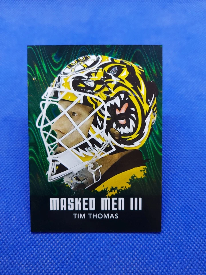 2010-11 Masked Men III TIM THOMAS Hockey Emerald card BOSTON BRUINS - Image 1 of 2
