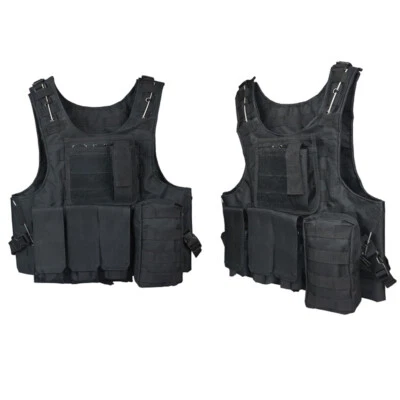 Men's Military Tactical Molle Vest Airsoft Paintball Plate Carrier Assault Vest - Image 1 of 4