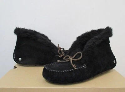 UGG Women's ALENA SLIPPER Shoe BLACK Suede 7US NWOB $120 MSRP - Image 1 of 4
