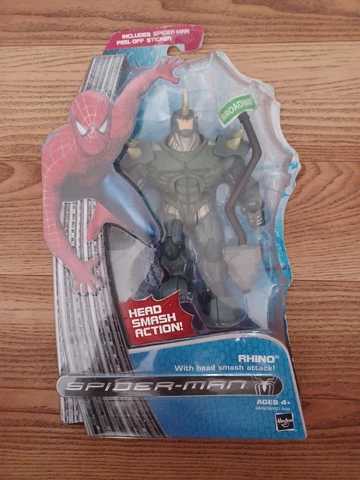 2007 Hasbro Spider-Man Rhino 6" Action Figure With Head Smash Attack - New Cover