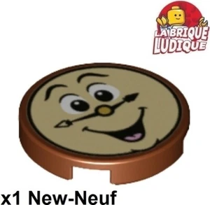 Lego 1x Tile Round Decorated 2x2 Clock Cogsworth Big Ben Eye 14769pb234 - Picture 1 of 1