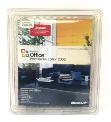 Microsoft Office 2003 Professional Edition Windows Upgrade Factory Sealed Pack - Image 1 of 4