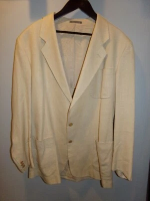 Abrigo deportivo Salvatore Ferragamo seda lino mezcla lana pecho único espalda cerrada Foto 1 de 2