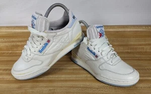 Vintage Original 80s Reebok Phase 1 Tennis Shoes Sz 5 Women Rare White Blue - Picture 1 of 24