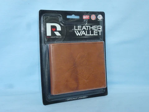 PURDUE BOILERMAKERS    Leather BiFold Wallet    NIP    brown 4 Cover