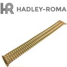 18-22mm HADLEY-ROMA MB9555Y FIXOFLEX YELLOW GOLD PLATED STRETCH WATCH BRACELET