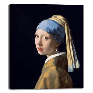 Vermeer la ragazza col turbante quadro stampa tela dipinto telaio arredo casa - Picture 1 of 10