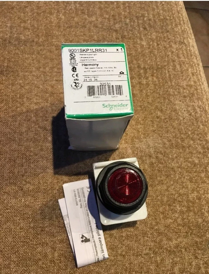 Square D 9001KM1 Green Illuminated Indicator 9001 Km1 Metal