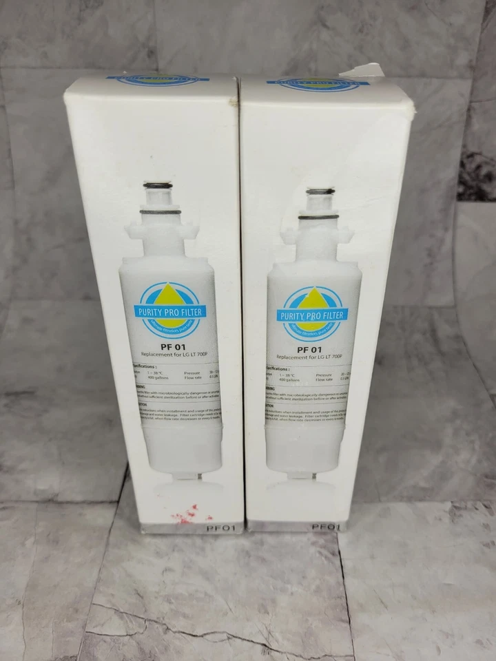 2 New Sealed Purity Pro PF01 Replacement Refrigerator Filters Fits LG LT700P - Image 1 of 4