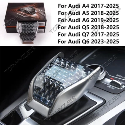 Se adapta a Audi A4 A5 A6 Q5 Q6 Q7 Control central Cristal Cambio Perilla Palanca Manija Foto 1 de 4