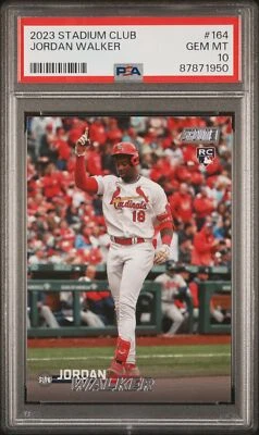 2023 Topps Stadium Club Rookie #164 Jordan Walker PSA 10 GEM MINT Cardinals - Image 1 of 2