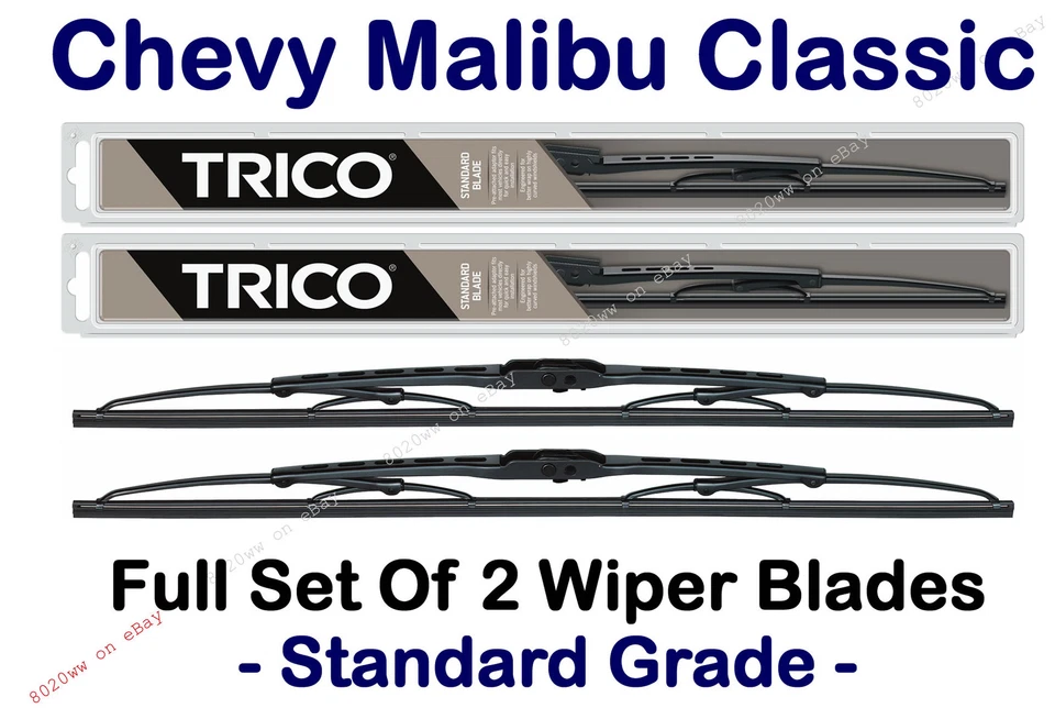 2008 Chevrolet Malibu Classic Wiper Blades 2pk Full Set 22" + 20" 30221/30200 - Image 1 of 1
