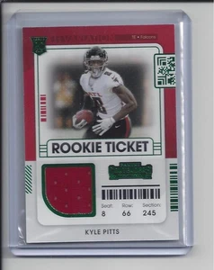 2022 Panini Contenders Rookie Ticket Swatches VARIATION #RSV-KPI Kyle Pitts - Picture 1 of 4
