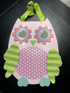 Hobby lobby Owl Wall Decor Kids Room Pink  - Picture 1 of 6