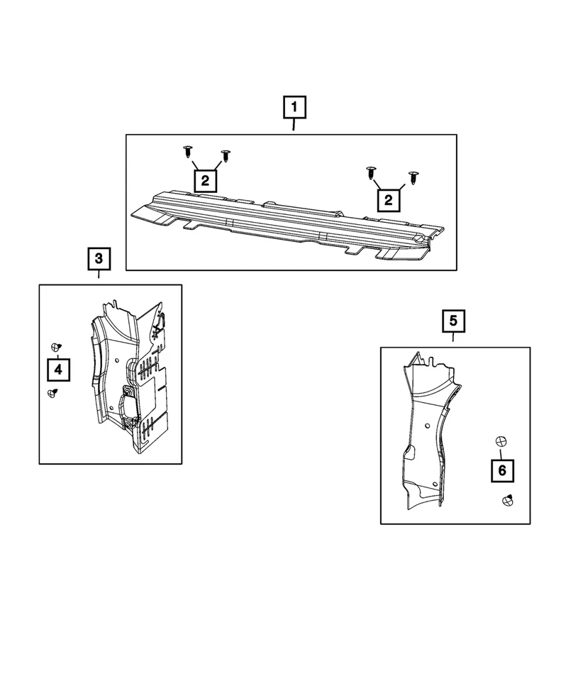 Sello de radiador genuino Mopar 2018-2025 Jeep Wrangler Gladiator, izquierdo 68292729AA Foto 1 de 1