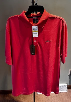 Camisa polo de golf Greg Norman Tasso Elba Five Iron Play Dry para hombre talla M naranja Foto 1 de 4
