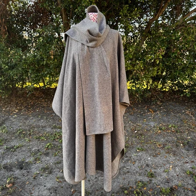 Vintage Rudolf Scherer Wool Cape Cloak With Scarf Steampunk Renaissance Size 40 - Image 1 of 4