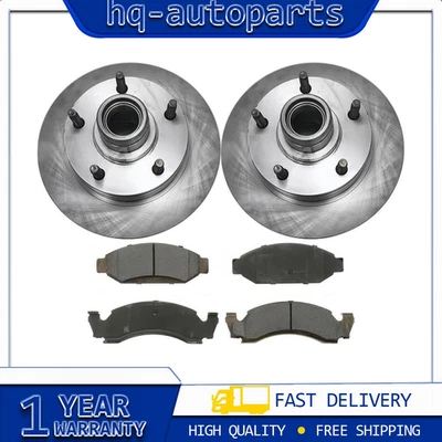 For Ford F-100 F-150 E-100 E-150 1986 - 1993 Front Brake Rotors Brake Pads Kit - Image 1 of 4