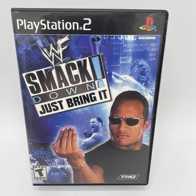 WWE SmackDown Just Bring It PS2 PlayStation 2 Complete CIB Black Label - Image 1 of 4