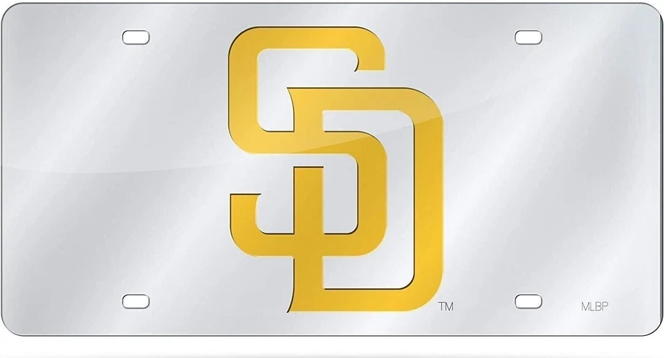 Placa de matrícula premium de los Padres de San Diego, acrílico espejado... Foto 1 de 1