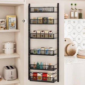 Over The Door Pantry Organizer, 6-Tier Pantry Organization and Storage,Adjust... - Picture 1 of 6