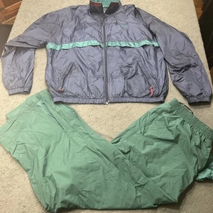 Vintage Dunbrooke Club Collection Windbreaker Tracksuit Set Mens Xl /L Wilson - Picture 1 of 14