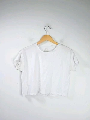 Camiseta Lululemon Cates Blanca Talla 4 Recortada Manga Corta Foto 1 de 4